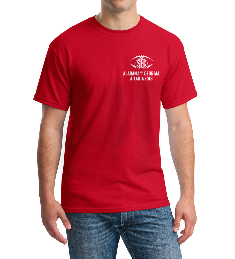 Georgia Bulldogs SEC Champs Tshirt 2018 Red SECGAMEUGA18GRD