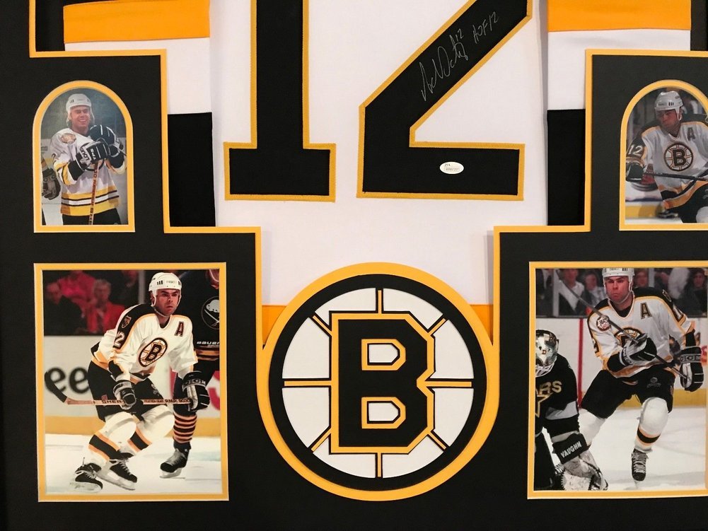Adam Oates Autographed Signed Custom Framed Boston Bruins Jersey 576 99