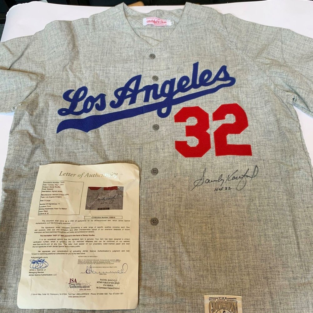 sandy koufax brooklyn dodgers jersey