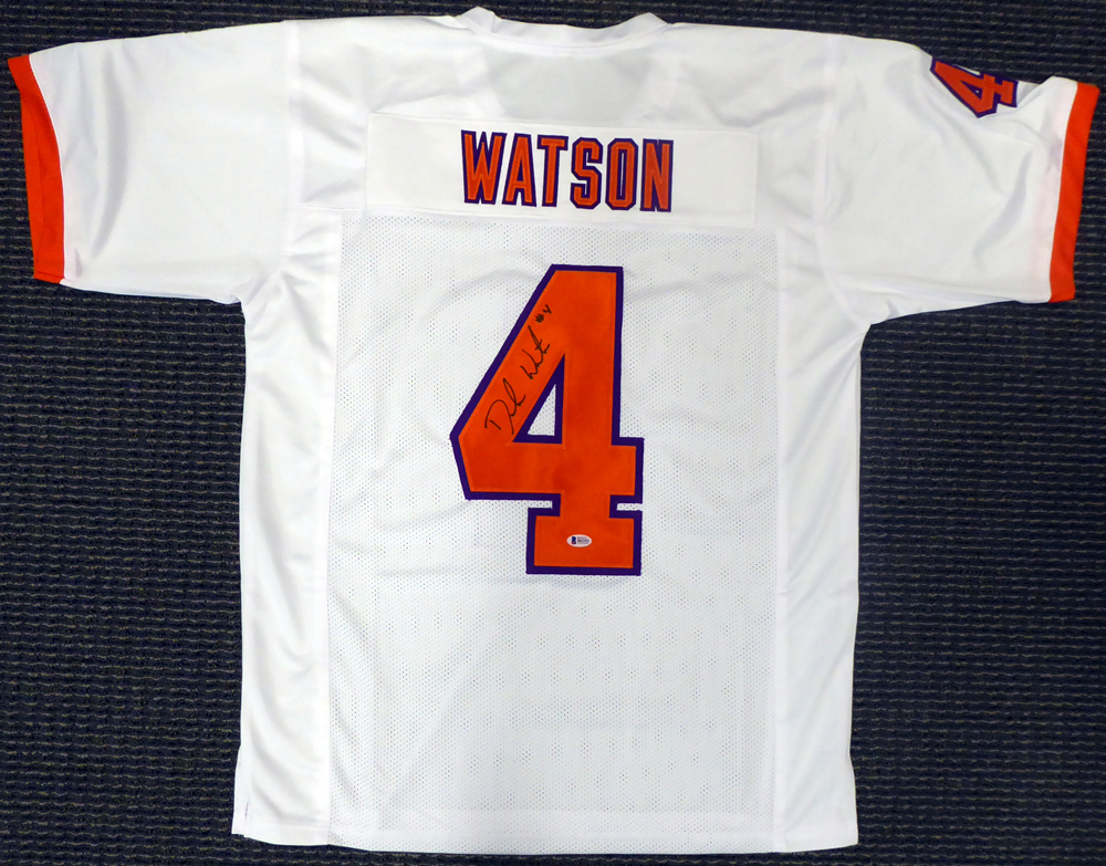 Clemson Tigers Deshaun Watson Autographed Signed White Jersey - Beckett Authentic