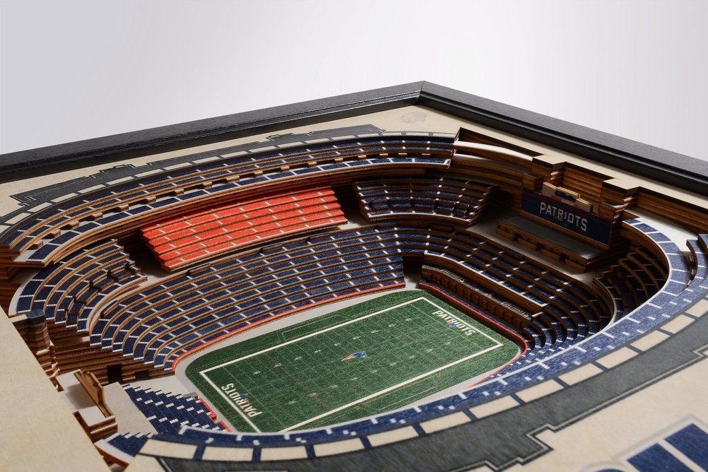 New England Patriots Wooden 25 Layer Stadiumview 3d Wall Art New England Patriots Wooden 25 Layer Stadiumview 3d Wall Art Gillette Stadium