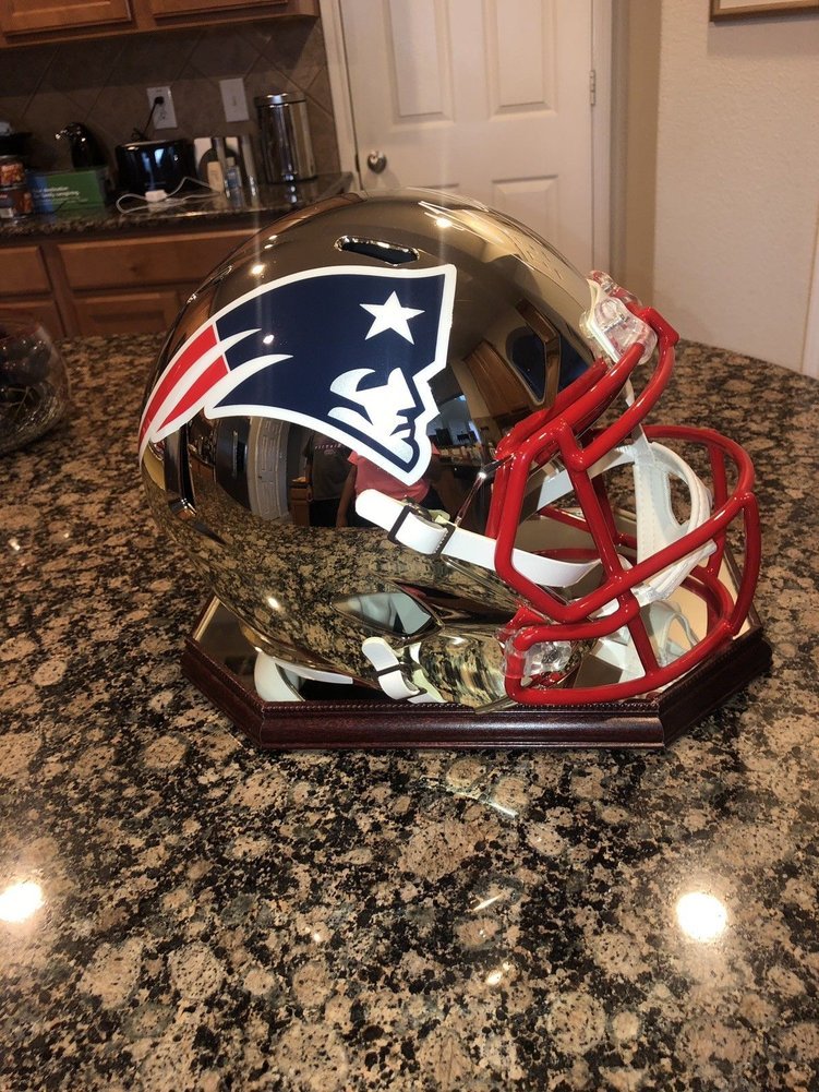 Rob Gronkowski Patriots Autographed Signed F/S Chrome Speed Replica Helmet Memorabilia JSA
