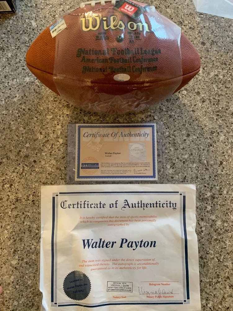 Walter Payton Autographed Signed Chicago Bears Autographed