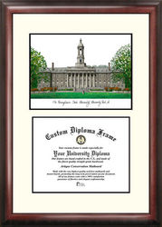 Pennsylvania State University Scholar Framed Lithograph With Place For Diploma