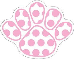 Penn State Car Magnet Pink Polka Dot Size Medium