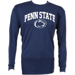 Penn State Nittany Lions Performance Long Sleeve Shirt Navy Arching Over