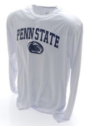 Penn State Performance Long Sleeve Shirt White Arching Over Lion Head