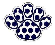 Penn State Polka Dot Paw 3 Inch Magnet