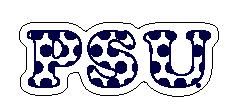 PSU Polka Dot Magnet 5 Inch