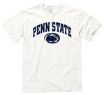 Penn State T-Shirt White Arching Over Lion Head