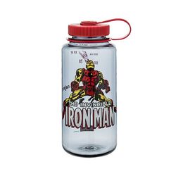 Tritan 32oz Wide Mouth Water Bottle Iron Man In Action