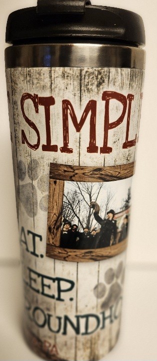 *Eat Sleep Groundhog Stainless Tumbler Image a
