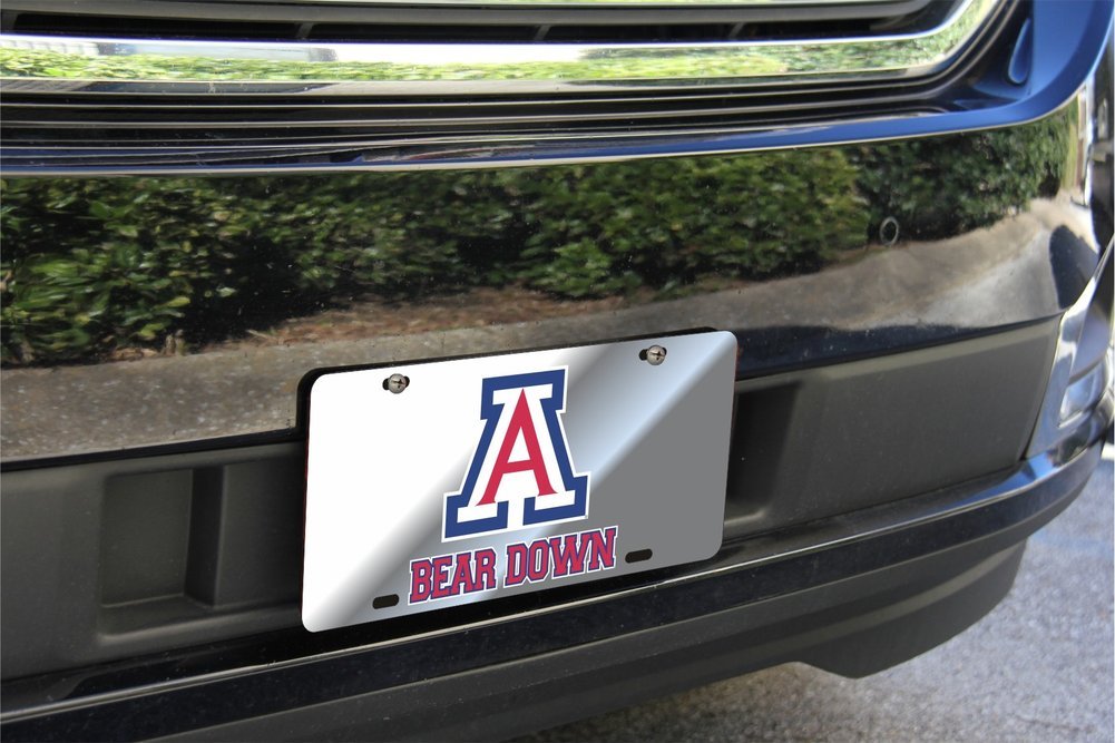 Arizona Wildcats License Plate Silver Image a