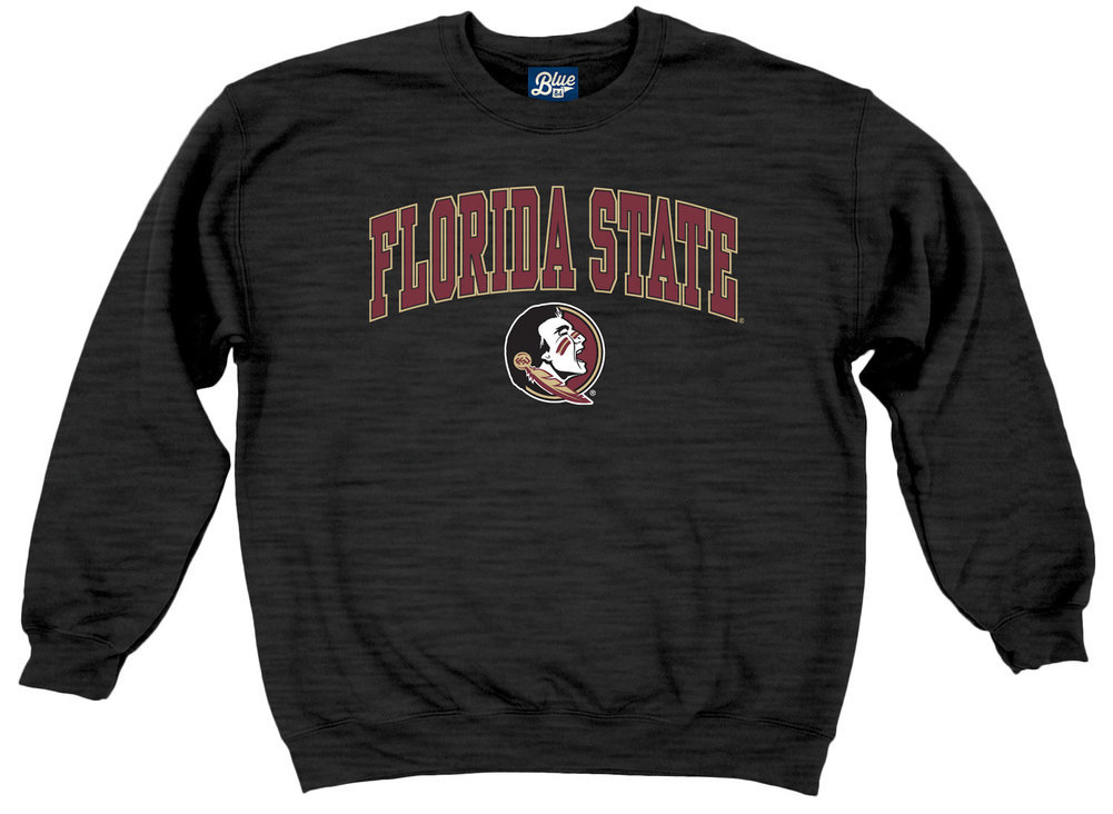 Florida State Seminoles Crewneck Sweatshirt Varsity Charcoal Arch Over ...