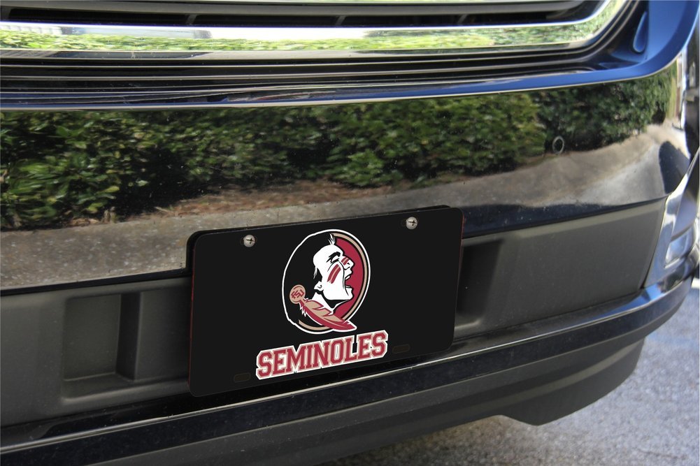 Florida State Seminoles License Plate Black Image a