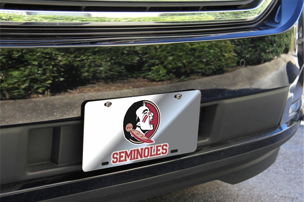 Florida State Seminoles License Plate Silver Image a