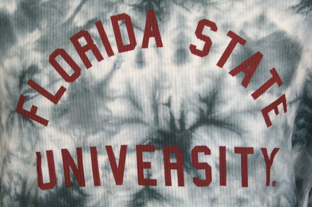 Florida State Seminoles Women's Tie-Dye Corded Crewneck Sweatshirt Image a