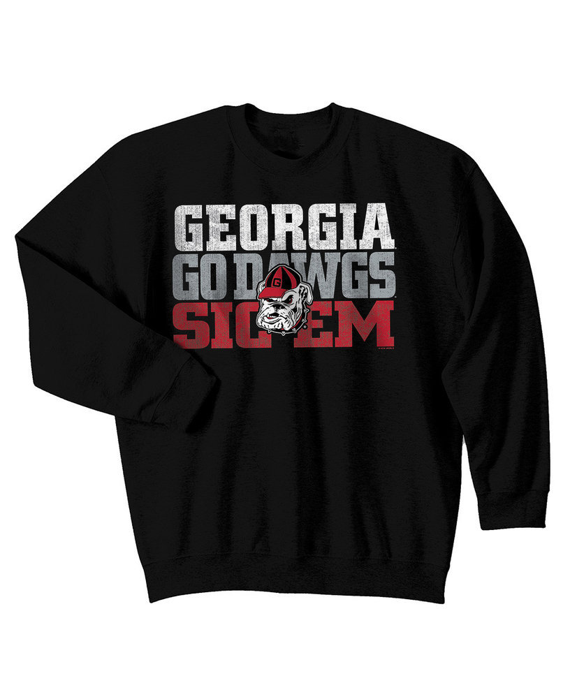 Georgia Bulldogs Crewneck Sweatshirt Arch Black Image a