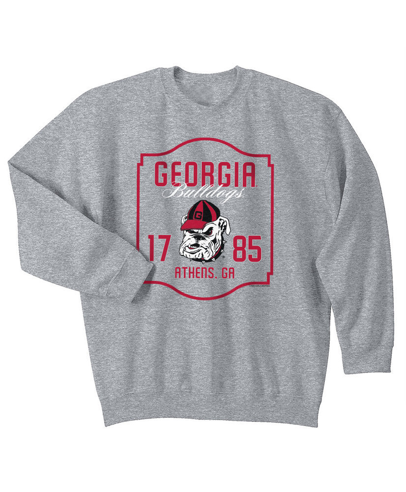 Georgia Bulldogs Crewneck Sweatshirt Varsity Gray Image a