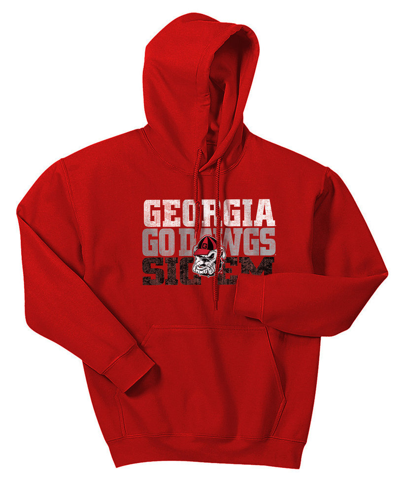 Georgia Bulldogs Hooded Sweatshirt Arch Red Image a