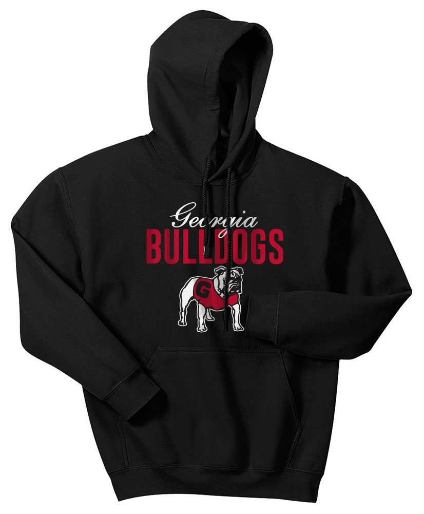 Georgia Bulldogs Hooded Sweatshirt Varsity Black Dawgs Image a