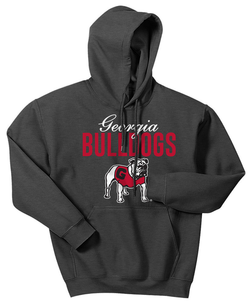 Georgia Bulldogs Hooded Sweatshirt Varsity Charcoal Dawgs Image a