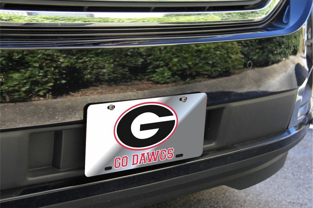 Georgia Bulldogs License Plate Silver Image a