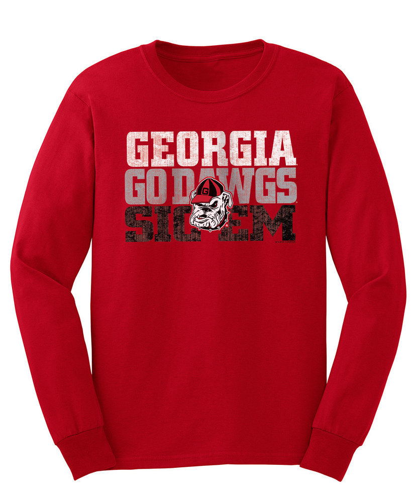 Georgia Bulldogs Long Sleeve Tshirt Arch Red Image a
