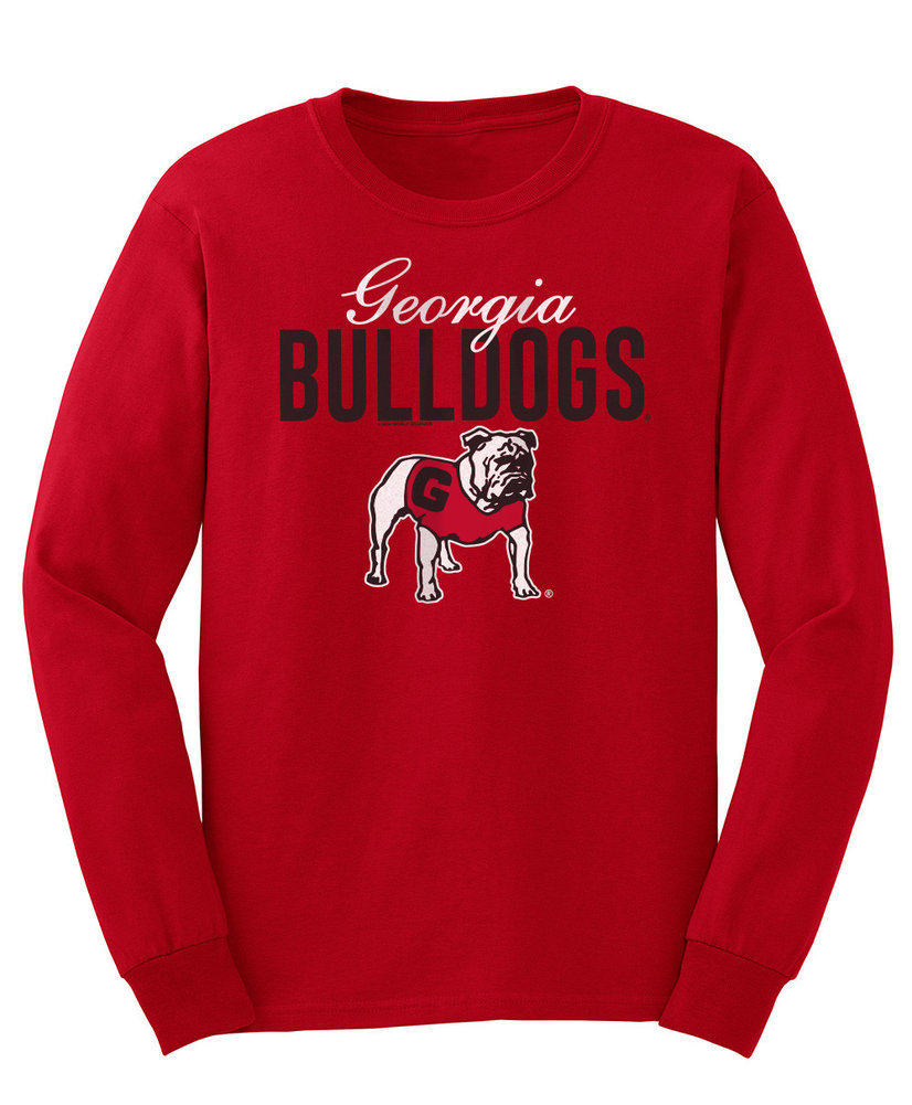 Georgia Bulldogs Long Sleeve Tshirt Varsity Red Dawgs Image a