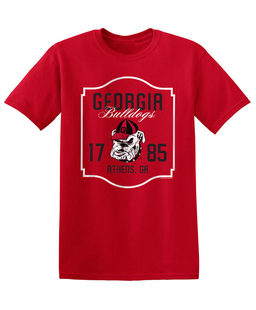 Georgia Bulldogs T Shirt Varsity Red Team Image a