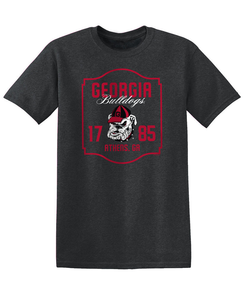 Georgia Bulldogs Tshirt Varsity Charcoal Team Image a