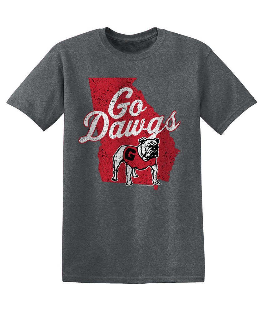 Georgia Bulldogs Tshirt Vintage Icon Charcoal Image a