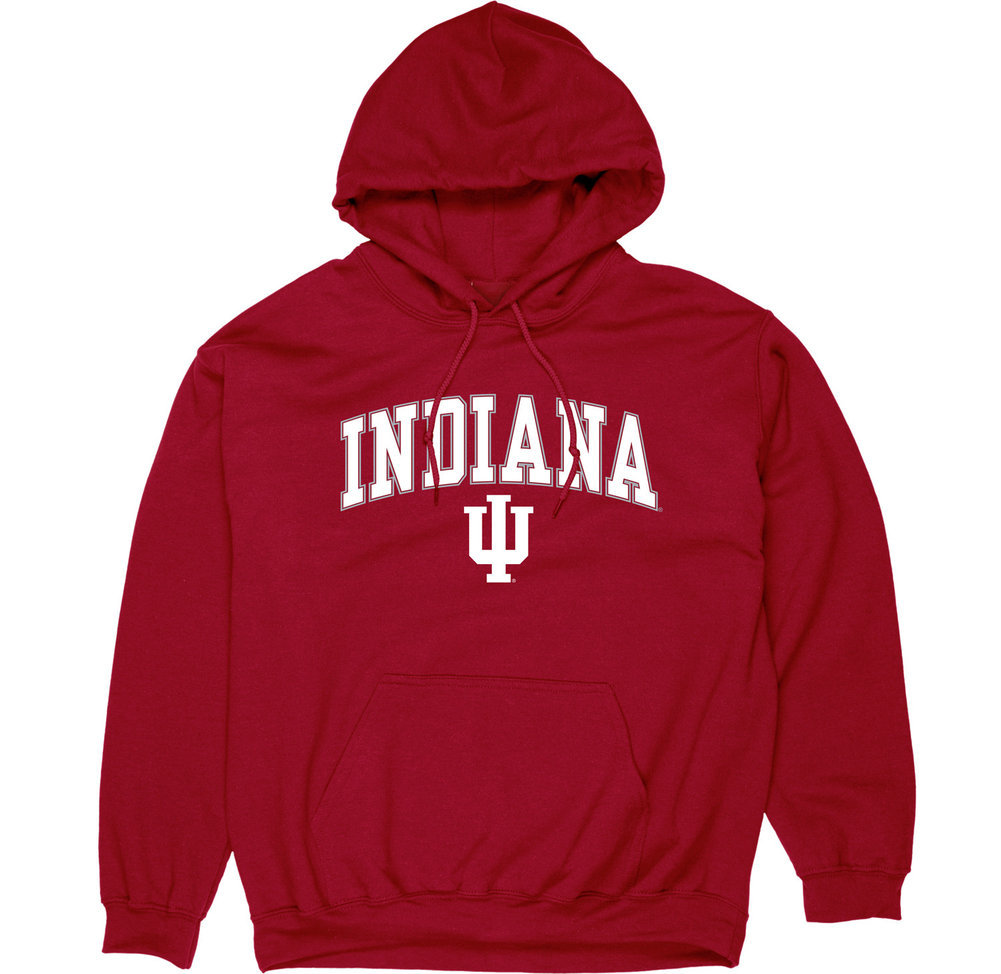 Indiana Hoosiers Hooded Sweatshirt Varsity Red Arch Over Image a