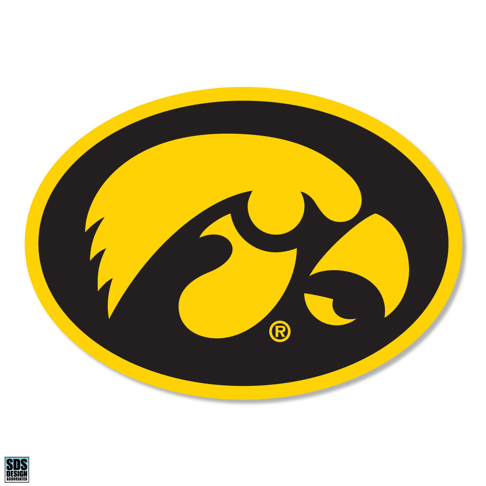 Iowa Hawkeyes 3" Vinyl Decal 6Pack