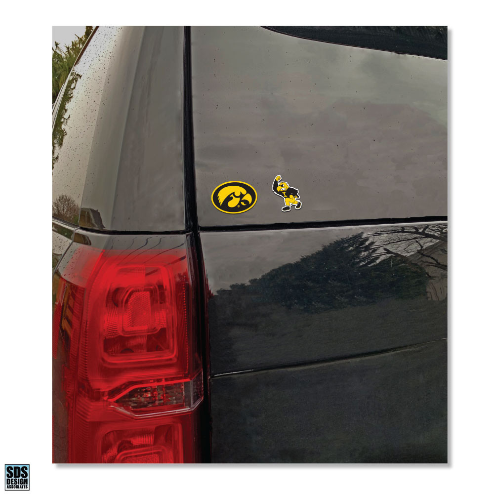 Iowa Hawkeyes 3" Vinyl Decal 6Pack