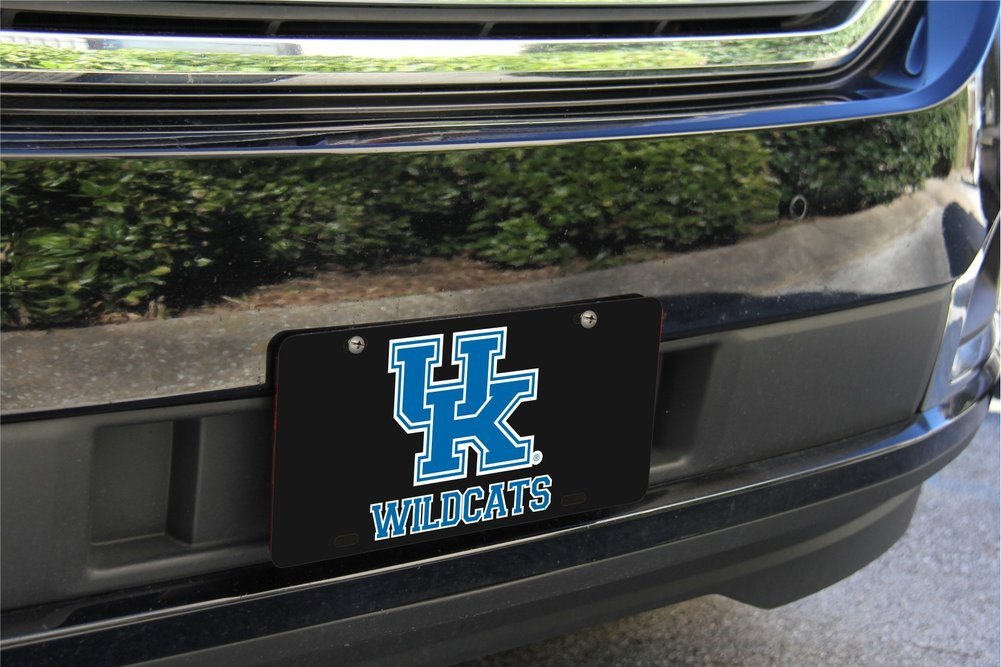 Kentucky Wildcats License Plate Black Image a