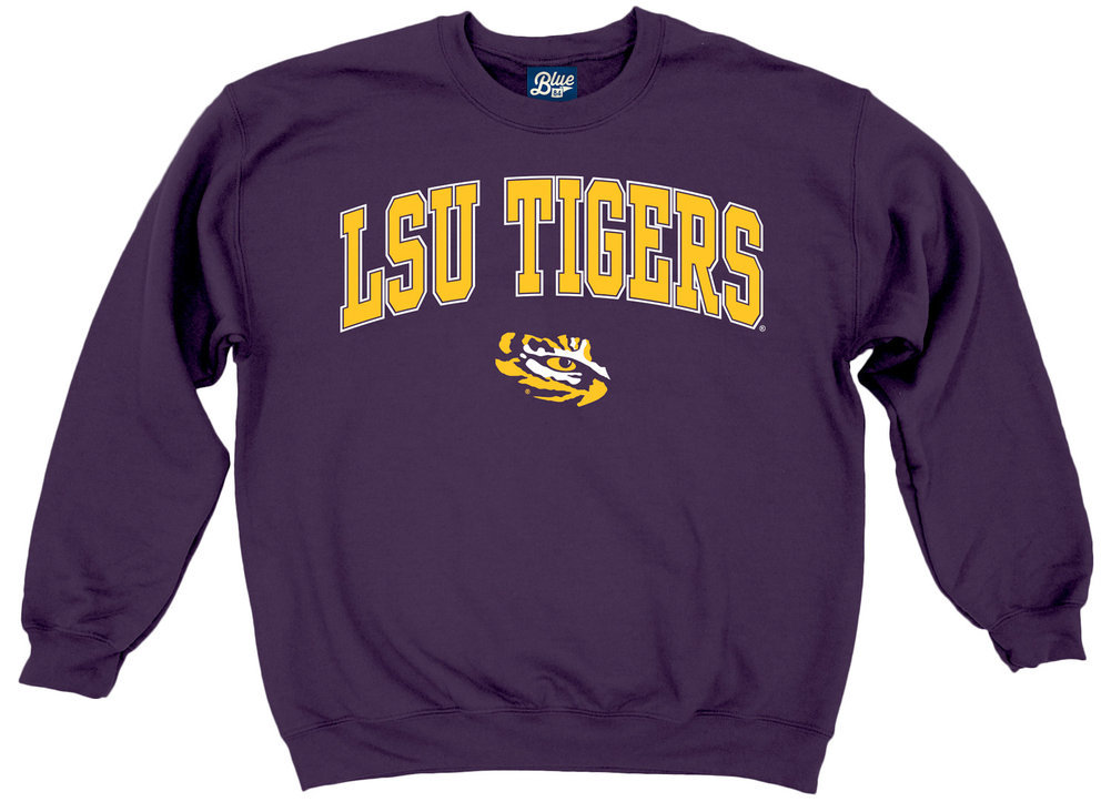 LSU Tigers Crewneck Sweatshirt Varsity Purple APC02963676*
