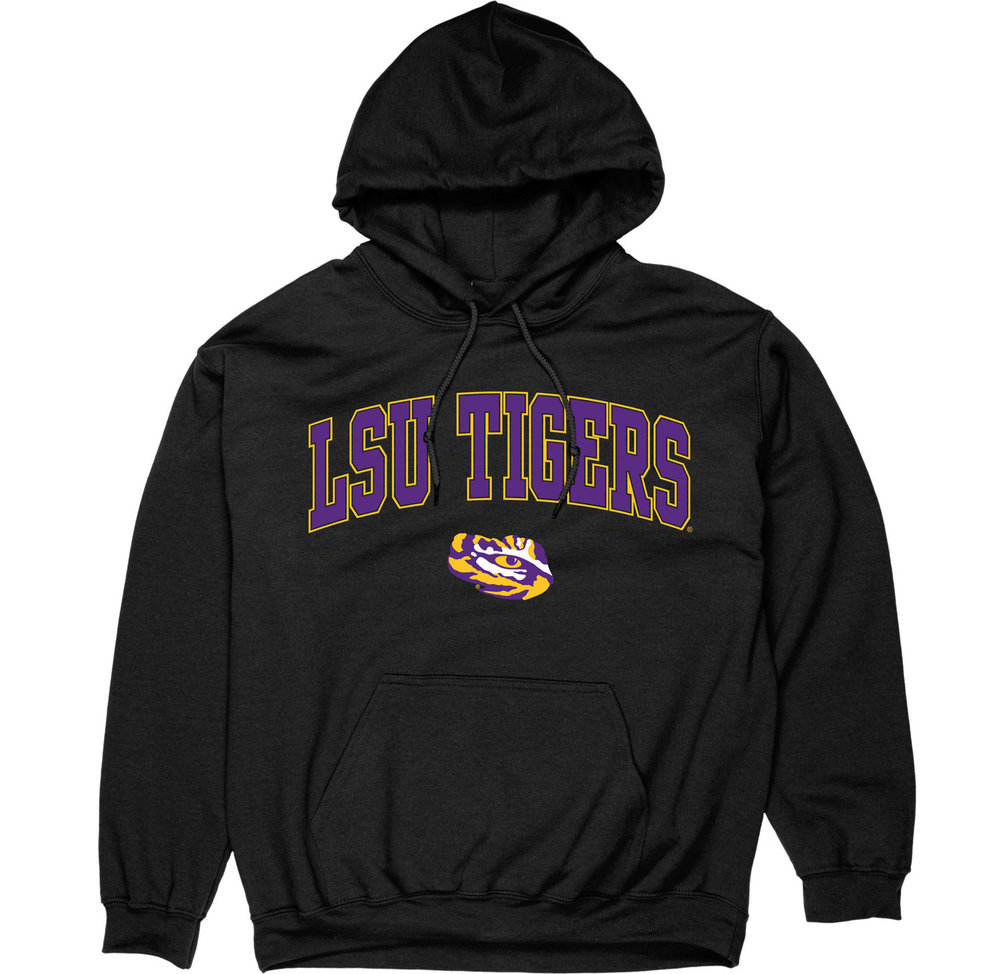 LSU Tigers Hooded Sweatshirt Varsity Black Arch Over 00000000BCRMF