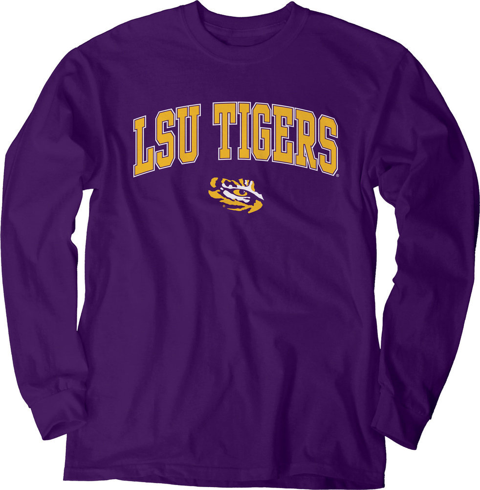 LSU Tigers Long Sleeve Tshirt Varsity Purple Arch Over BCRMF