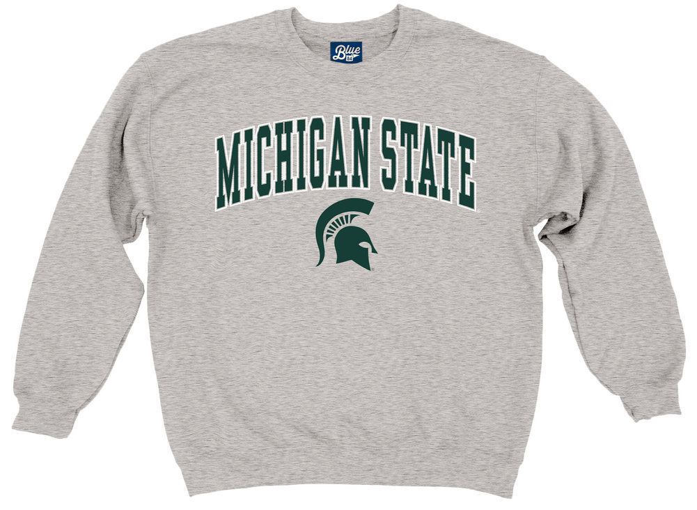 Michigan State Spartans Crewneck Sweatshirt Varsity Gray 00000000BCRMR