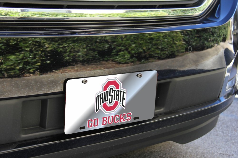 Ohio State Buckeyes License Plate Silver Image a