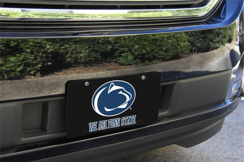 Penn State Nittany Lions License Plate Black Image a