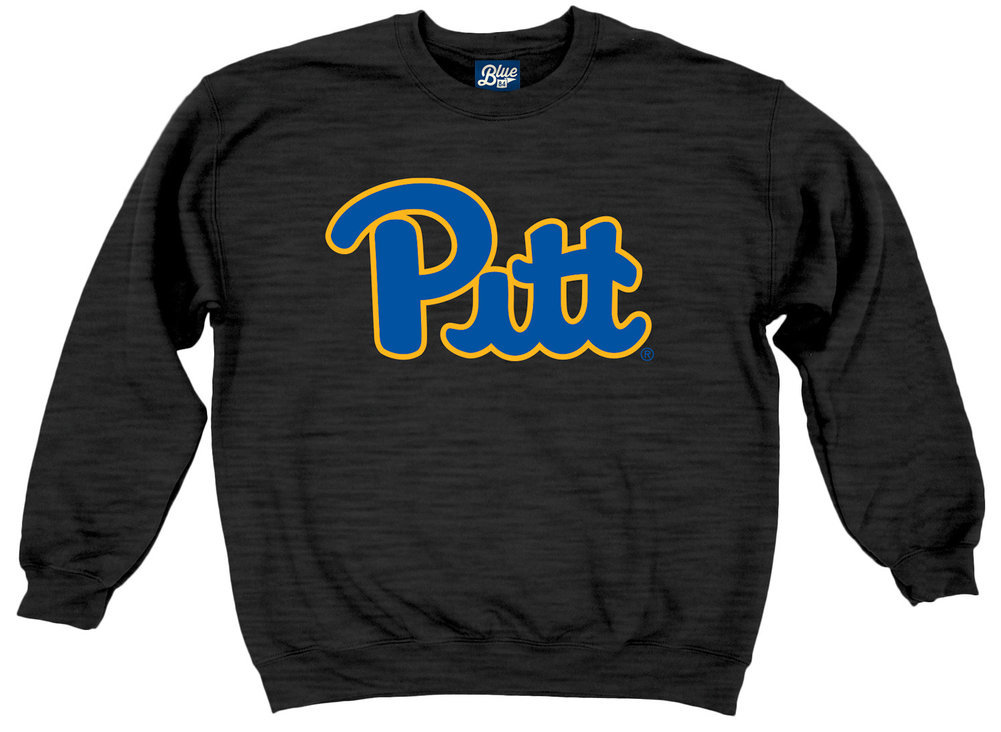 Pitt Panthers Crewneck Sweatshirt Charcoal Arch BCRT9