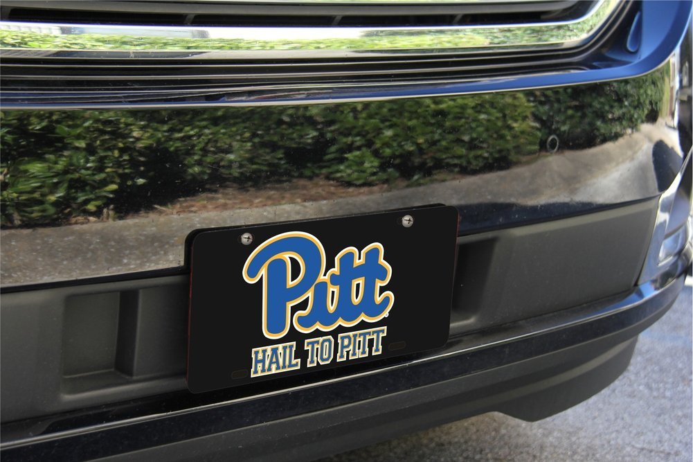 Pittsburgh Panthers License Plate Black Image a