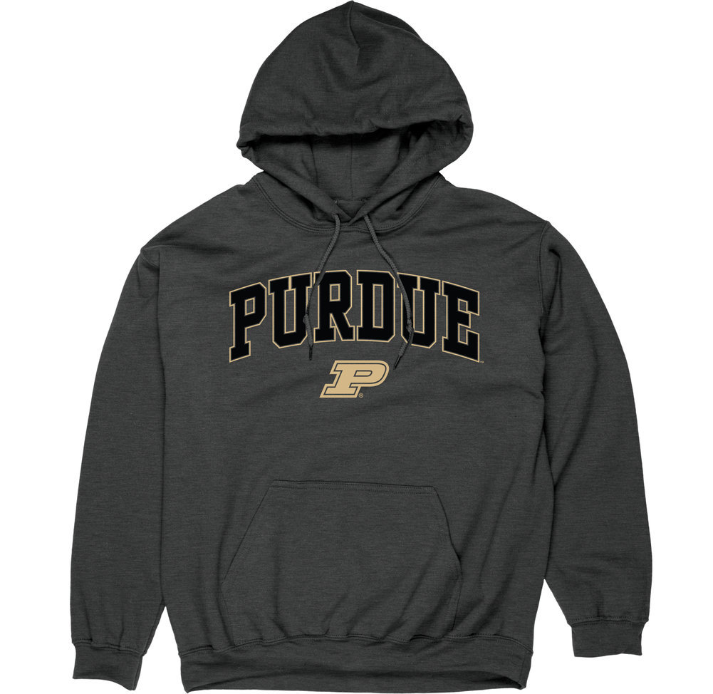 Purdue Boilermakers Hooded Sweatshirt Charcoal Arch Over APC02879942*