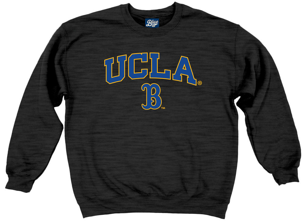UCLA Bruins Crewneck Sweatshirt Varsity Charcoal Arch Over BCRXJ