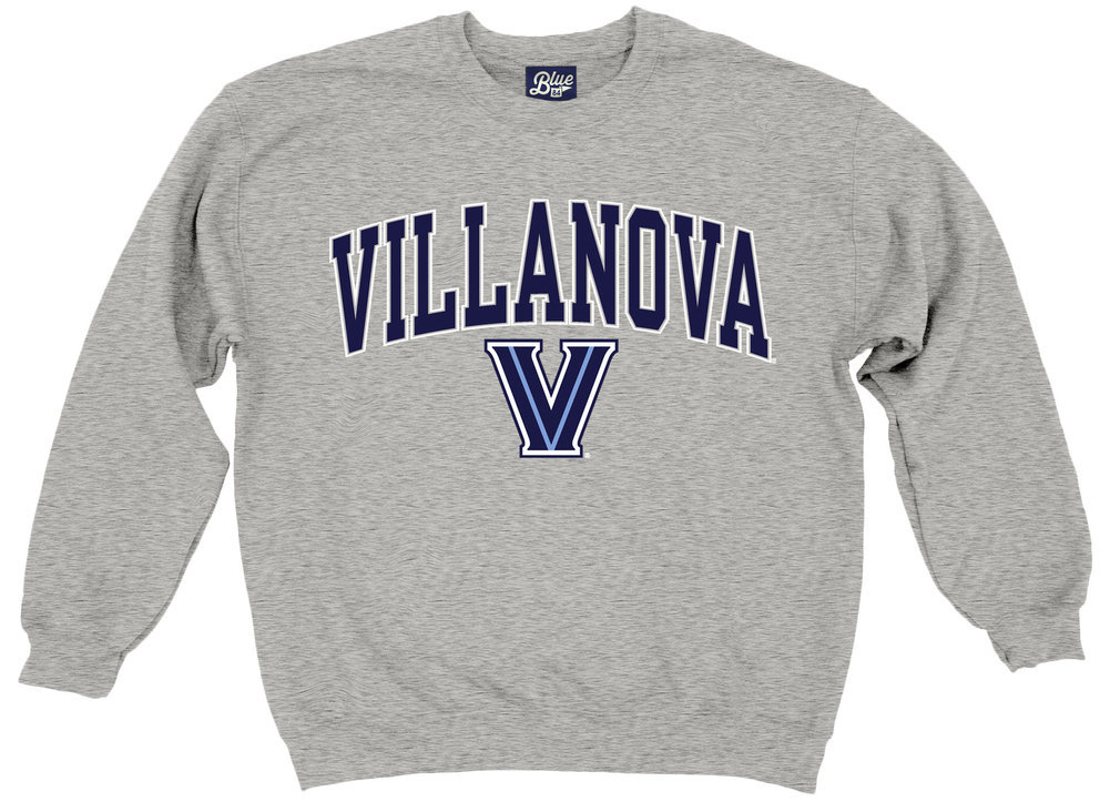 Villanova Wildcats Crewneck Sweatshirt Varsity Charcoal APC03058484