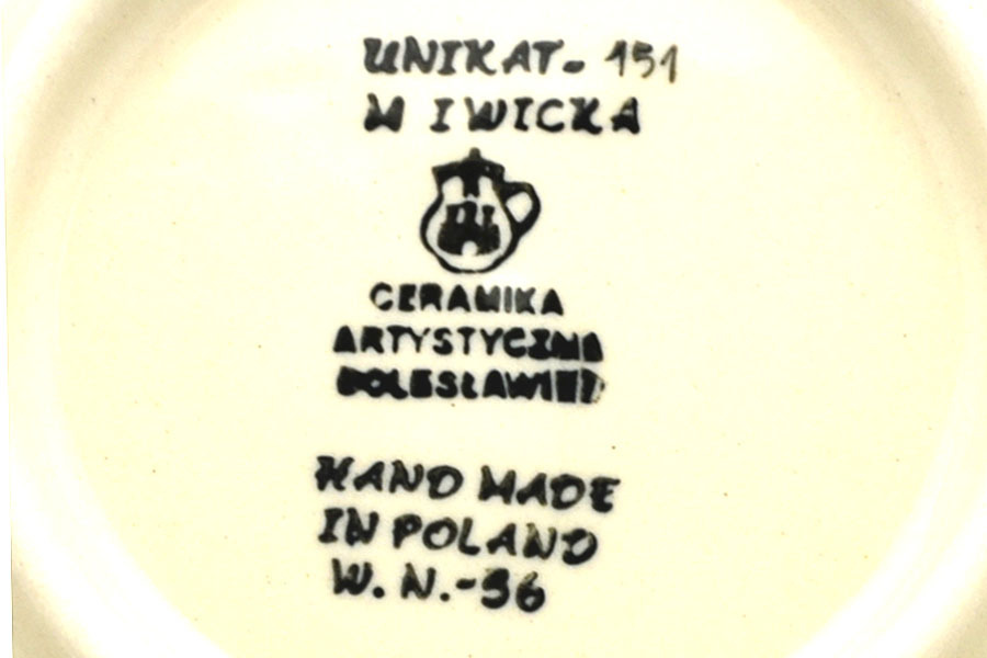 Polish Pottery Baker - Pie Dish - Fluted - Unikat Signature U151 Image a