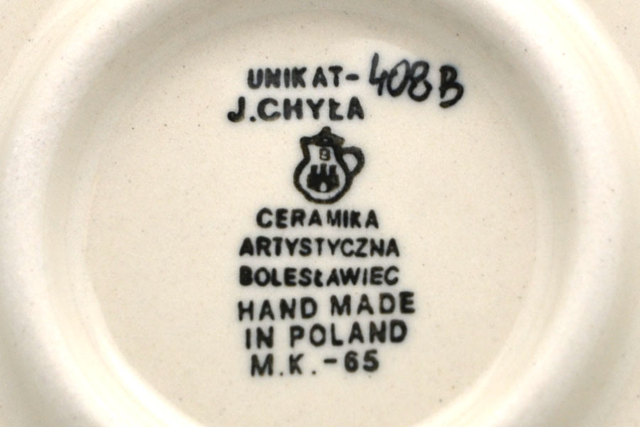 Polish Pottery Baker - Pie Dish - Fluted - Unikat Signature U408B Image a