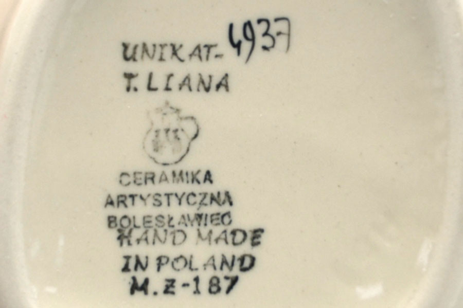 Polish Pottery Baker - Pie Dish - Fluted - Unikat Signature U4937 Image a
